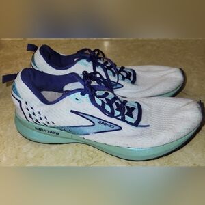 Brooks Aqua White and Blue Running Shoes